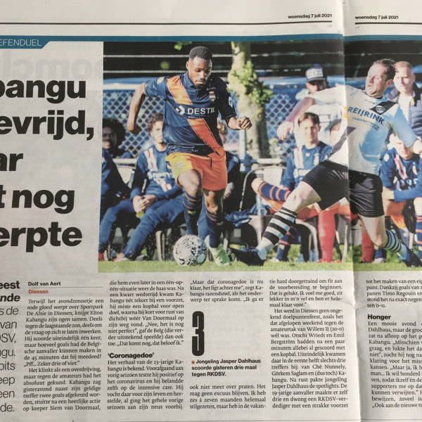 Jaarlijks oefenduel RKDSV - Willem II