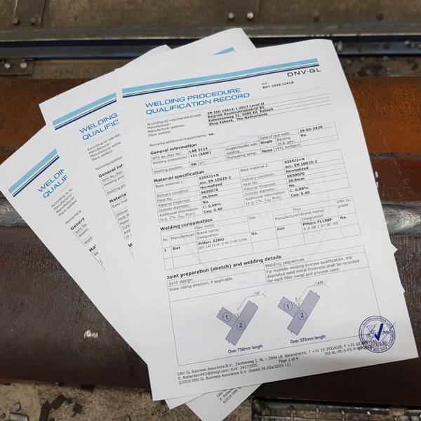 Gekwalificeerd voor het onder poederdek lasproces