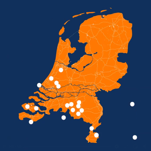Op dit moment zijn we aan het monteren op 24 locaties!